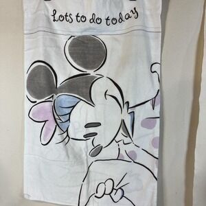 Vintage Disney Flannel Pillowcases Mickey Minnie Goody Donald Set Of 2 Dbl Sided